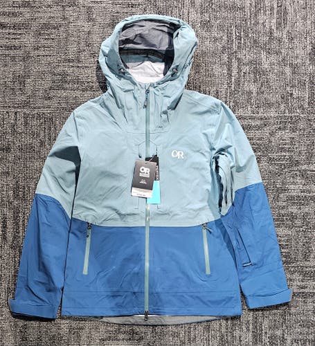 New Outdoor Research Carbide Jacket Women’s Medium Green Waterproof Shell