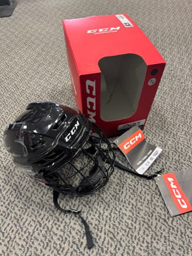 Small  Black CCM Tacks 210 Helmet (New) Combo