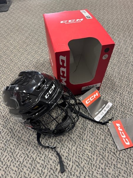 Small Black CCM Tacks 210 Helmet (New) Combo