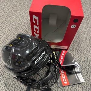 XS CCM Tacks 210 Helmet (New) Combo