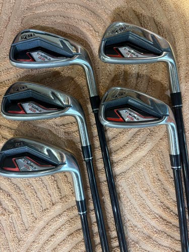 Men's Honma TWORLD GS Iron Set (5 Pieces - 7,8,9,10,11) RH | Speedtuned 55 Regular Flex Shaft (Used)