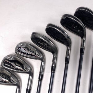 Adams Idea A12 OS Hybrid Iron Set 4H-7H 8-9+GW Pro Launch Blue 55g Senior RH