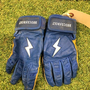 Blue Small Bruce Bolt Batting Gloves (Used)