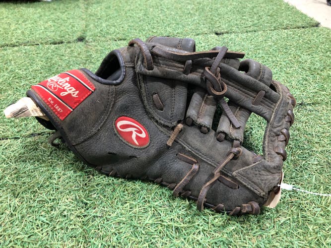 Black Rawlings Premium Series RH First Base Baseball Glove 12.5" (Used)