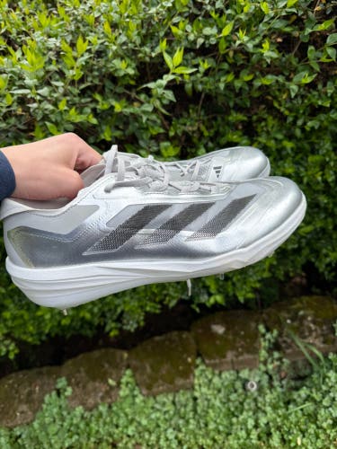 Silver Men's Size 13.0 (W 14.0) Adult Adidas Adizero Low Top Metal (Used)
