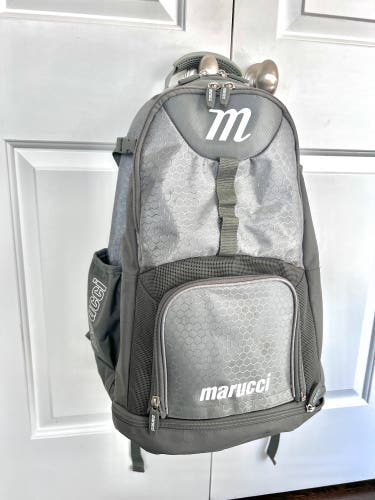 Marucci F5 Bat Pack in grey baseball softball gear bag