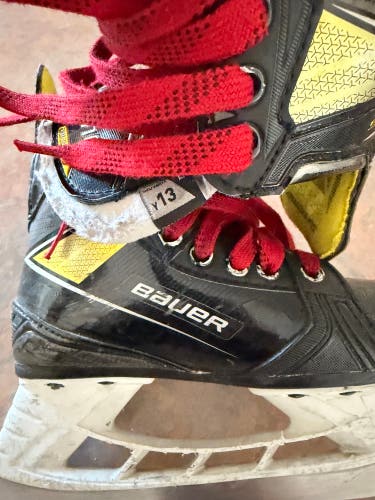 Black/Yellow 2020 Bauer Supreme 3S Pro Hockey Skates Regular Width 13 (Used)