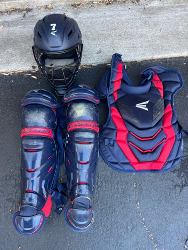 Blue Easton Elite x Catcher's Set (Used)