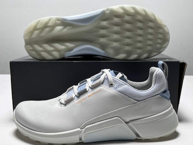 Ecco Golf Biom H4 Golf Shoes White Light Blue Women's SZ 8 (108603 60611)