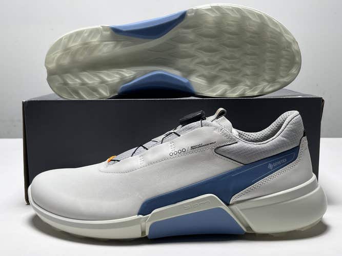 Ecco Golf Biom H4 BOA Golf Shoes White Blue Gray Men's SZ 11 (108504 55569)