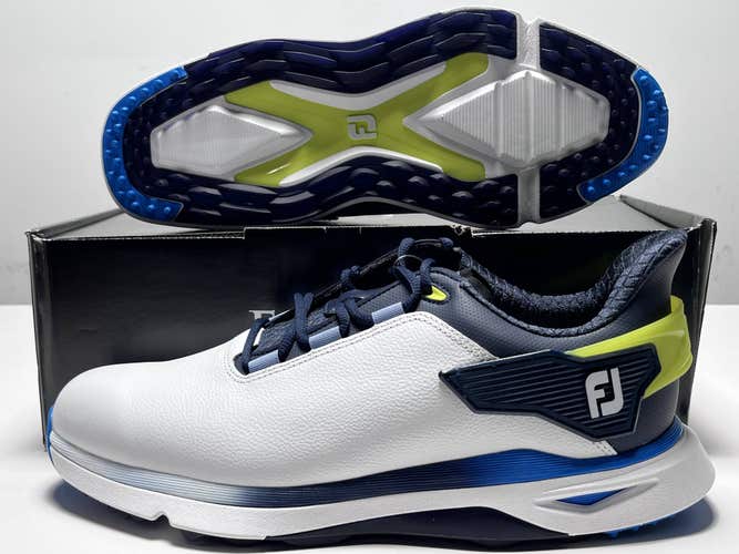 FootJoy Pro SLX Golf Shoes White Blue Yellow Men's SZ 11 (56914)
