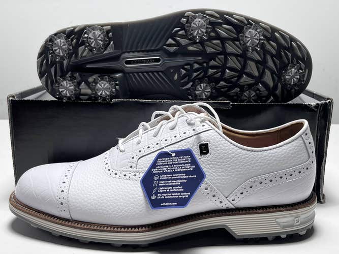 FootJoy DryJoys Premiere Series Wilcox Golf Shoes White Men's SZ 9.5 (53903)
