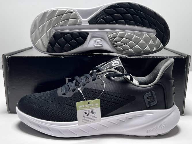FootJoy FJ Flex XP Golf Shoes Black White Women's SZ 8.5 (95449)