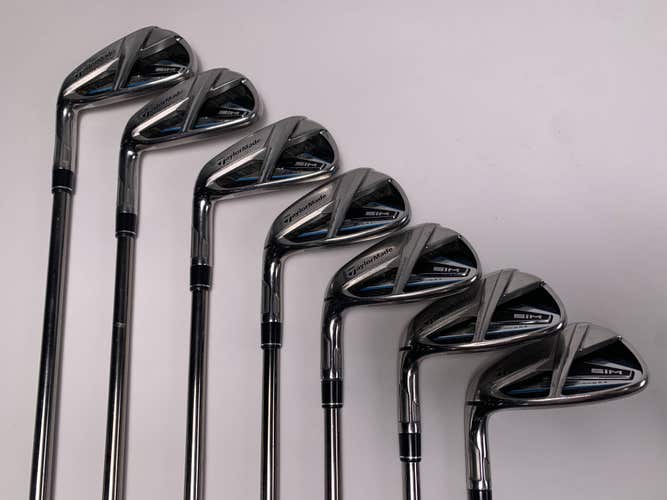 LEFTY TaylorMade SIM MAX Iron Set 5-PW+AW Recoil ESX 460 F3 Regular Graphite LH