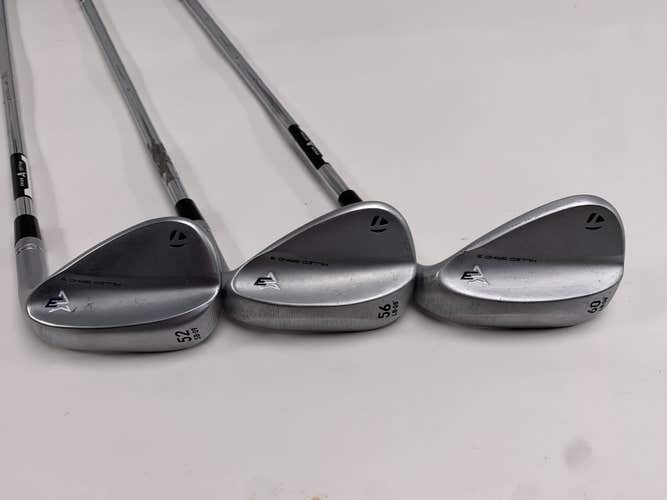 TaylorMade Milled Grind 3 Raw Chrome Wedge Set 52*9 | 56*8 | 60*8 DG Stiff RH