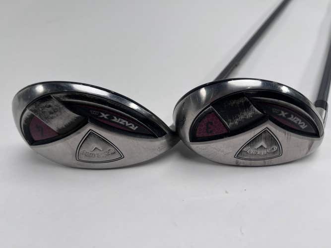 Callaway Razr X HL 3 & 4 Hybrid Set 21* 24* 50g Ladies Graphite Womens LH