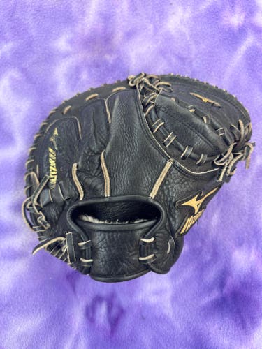 Black Mizuno Power Close RH Catcher's Baseball Glove (Used)