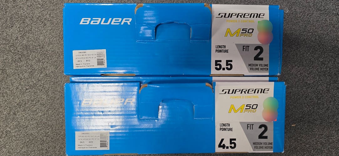 Bauer Supreme M50 Pro Hockey Skates Intermediate Regular Width (New)