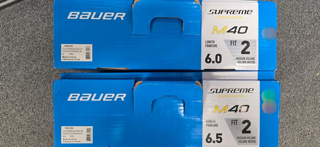 Bauer Supreme M40 Hockey Skates Intermediate Regular Width (New)
