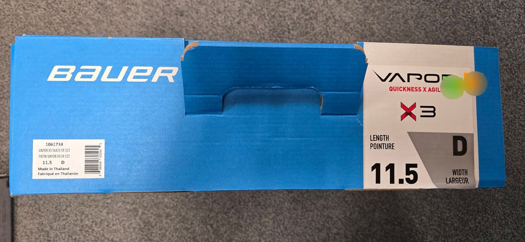 Bauer Hockey Skates Senior Regular Width 11.5 (New)