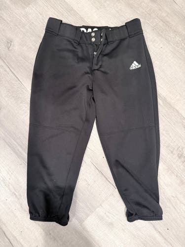 Black Kid's Size 10 Youth Adidas Game Pants (Used)