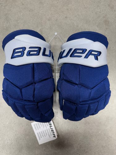 14” Bauer Supreme Ultrasonic Gloves Toronto Maple Leafs Pro Stock (New) NHL
