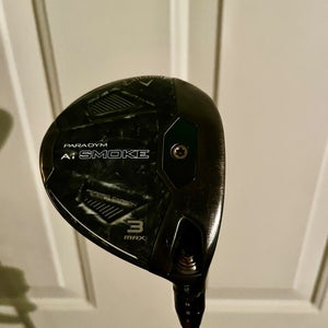 Men's 2024 Callaway Paradym Ai Smoke Max 3 Wood, Ventus Black Velocore+ X-stiff shaft Used)
