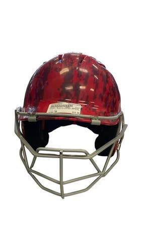Used Under Armour UNDER ARMOUR BATTING HELMET Batting Helmet w/Mask Red SM 11859-S000029077