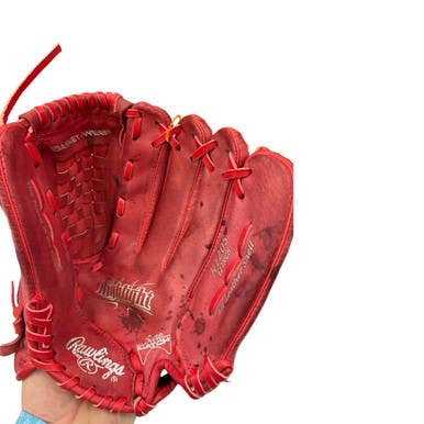 Used Rawlings HIGHLIGHT SERIES BB/SB Glove RH Throw Red 12" 11859-S000029078