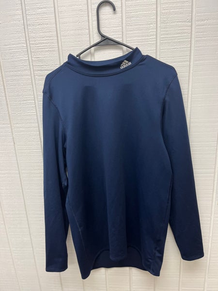 Adidas Men’s 2XL Compression Turtleneck LS Navy Blue Climawarm Activewear Shirt