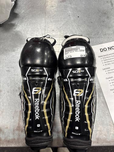 Used Reebok Junior Shin Guards Black 9" 11337-S000480963