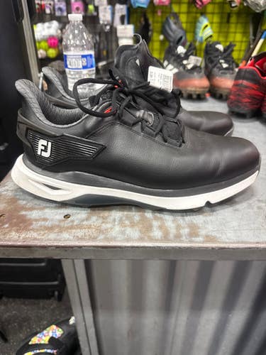 Used Foot Joy Mens Golf Shoes Black Senior 9.5 11337-S000480955