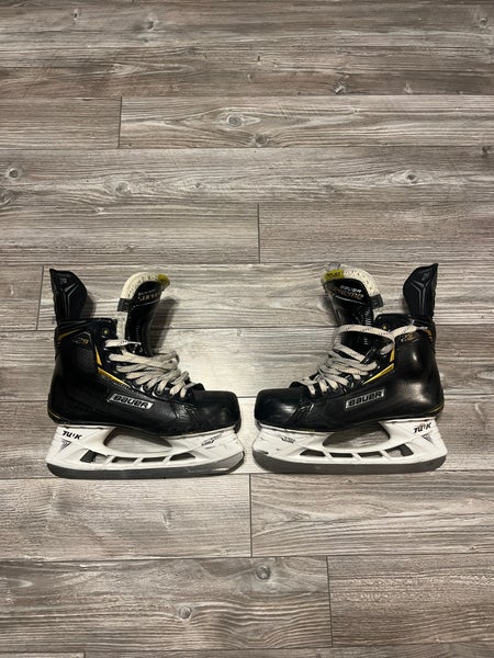 Black 2018 Bauer Supreme 2S Hockey Skates Regular Width 10 (Used)