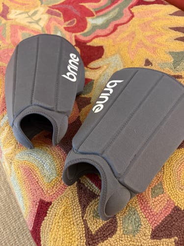 One Size Fits All Brine Lacrosse Goalie Shin Guards (Used)