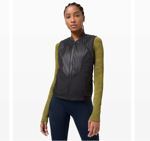 lululemon Polar Pace Black Run Vest Size 2 (Used)