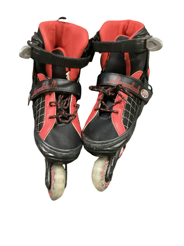 Used ADJUSTABLE SKATE BOOTS Senior Roller Quad Skates Black Senior 5 11613-S000178506