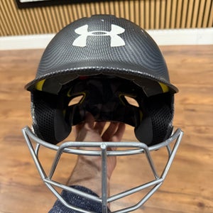 Small Under Armour UABH2-100 Batting Helmet with full cage (used)
