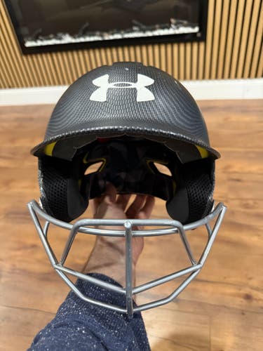 Small Under Armour UABH2-100 Batting Helmet with full cage (used)