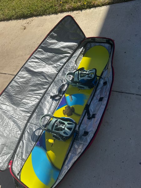 Burton Custom Snowboard All Mountain With Bindings used. Ride Anthem boots size 11 w/ Bag included