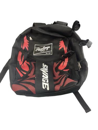 Used Rawlings SAVAGE BB/SB Player Backpack Black 11760-S000089117