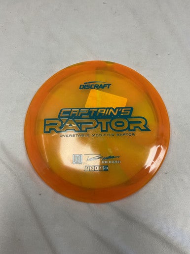 Used Discraft CAPTAINS RAPTOR Disc Golf Driver Yellow 11490-S000269898