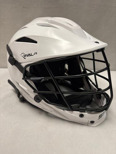 Used STX RIVAL JR Lacrosse Helmet White One Size 11490-S000269785