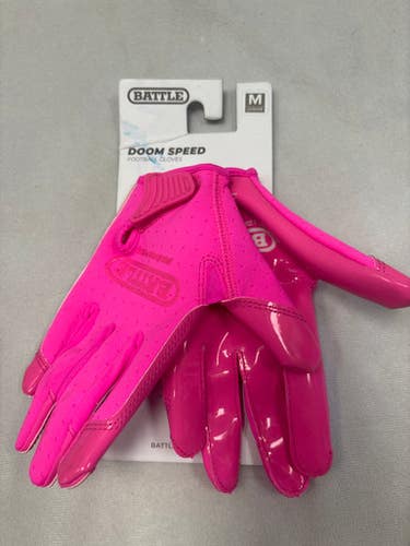 Used Battle Sports DOOM SPEED FB Gloves Neon Pink Junior 11490-S000269804