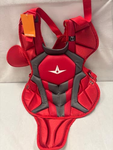 Used All Star ADULT Catchers Chest Protector Red Adult 11490-S000269807