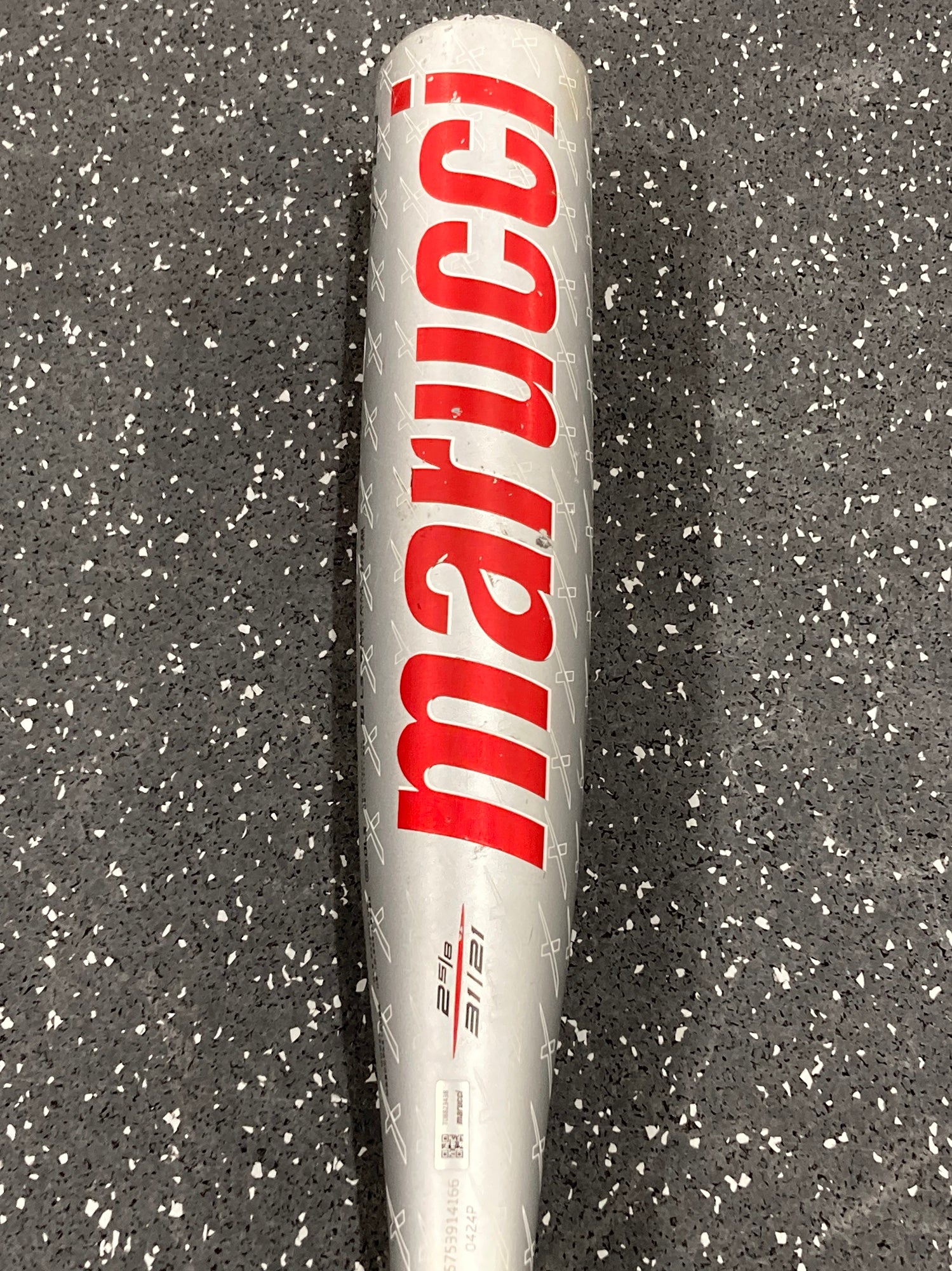 Batte De Baseball Marucci CatX2 – 34 Pouces, 31 Oz, Composite Carbone, Argent