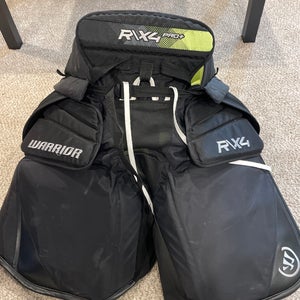 Black Senior XL Warrior Ritual X4 Pro+ Hockey Goalie Pants (Used)