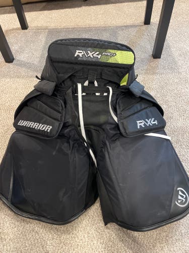 Black Senior XL Warrior Ritual X4 Pro+ Hockey Goalie Pants (Used)