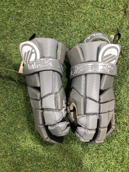 Gray Maverik MX Lacrosse Gloves (Used)