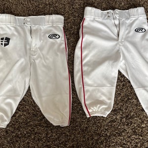 White Youth Medium Rawlings Game Pants - Knickers - 2 pairs  (Used)