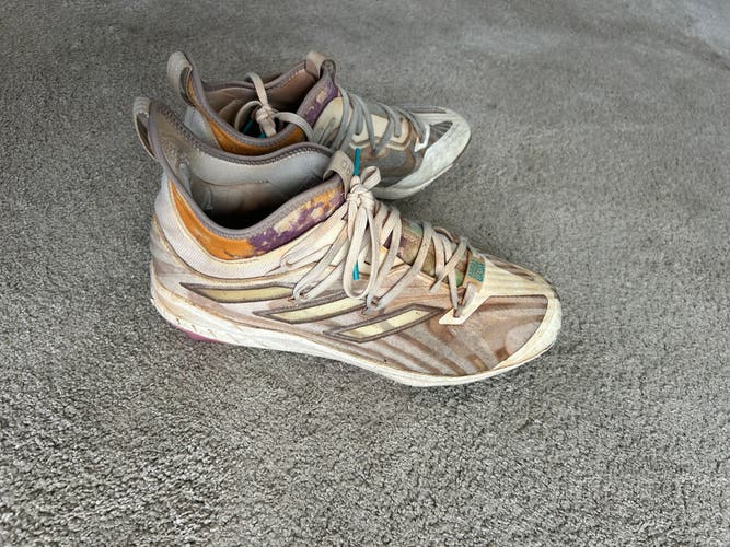 White Men's Size M 11.0 (W 12.0) Adult Adidas Adizero Afterburner Low Top Metal (Used)